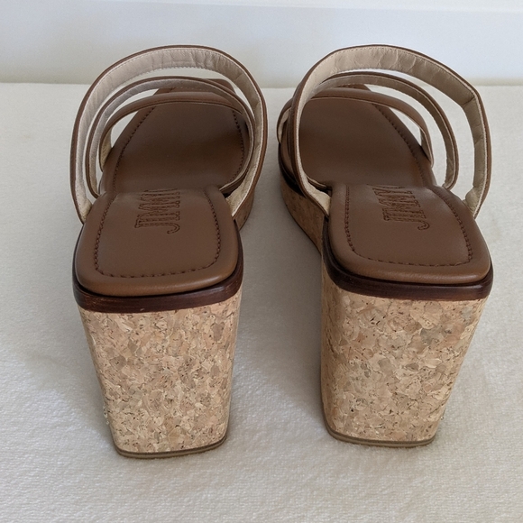 Jimmy Choo Athenia Sandal Strappy Slide Platform Wedge Open Toe Brown EU39 9 NIB - Picture 7 of 16